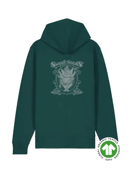 Hoodie mit Reißverschluss und Logo-Schriftzug